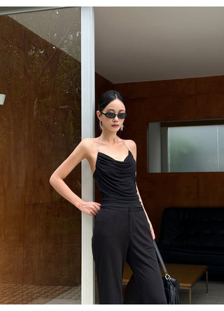 black bootcut pants