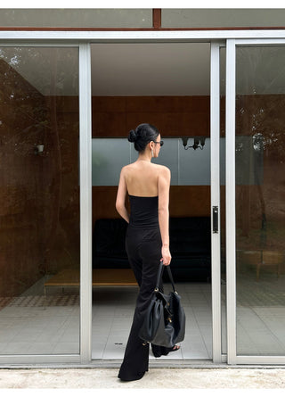 black bootcut pants