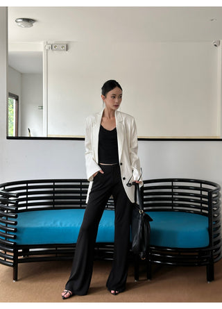 black bootcut pants