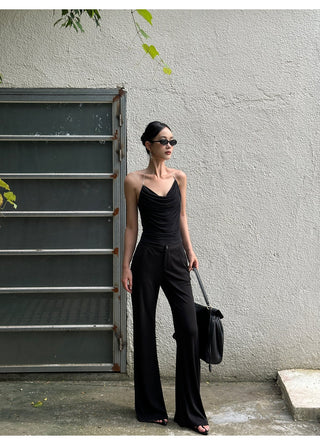 black bootcut pants