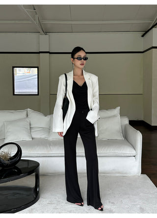 black bootcut pants