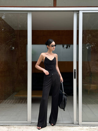 black bootcut pants