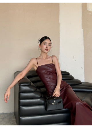 wine red sling