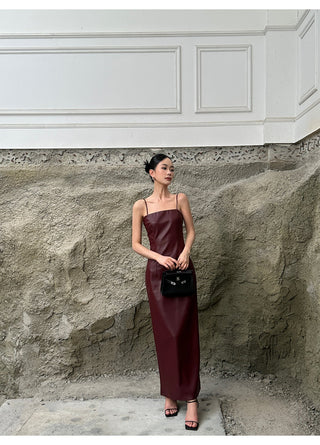 wine red sling