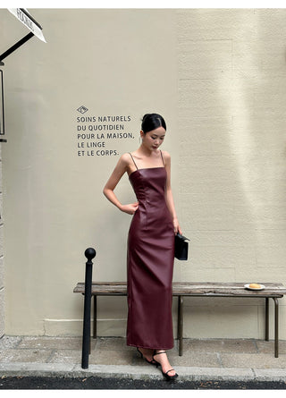 wine red sling