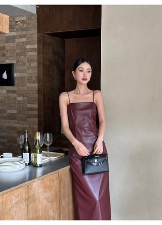 wine red sling