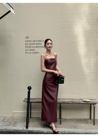 wine red sling
