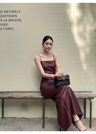 wine red sling