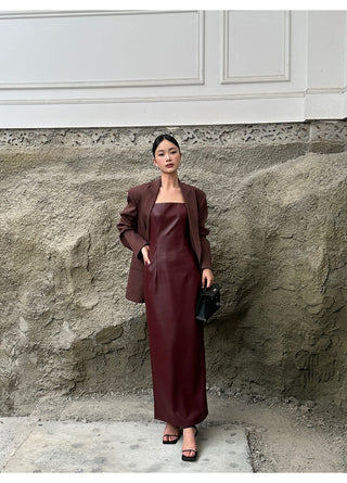 wine red sling