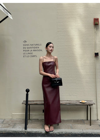 wine red sling