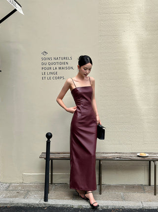 wine red sling