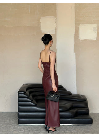 wine red sling