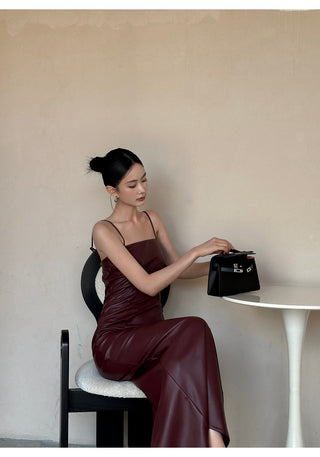 wine red sling