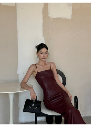 wine red sling