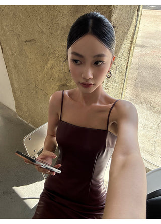 wine red sling