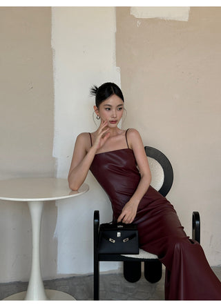 wine red sling