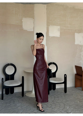 wine red sling