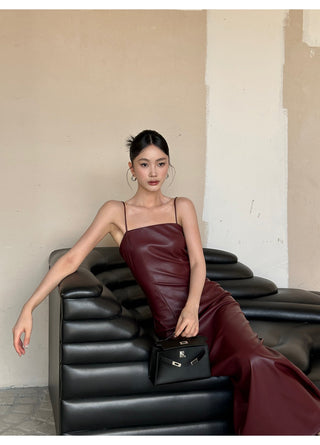 wine red sling