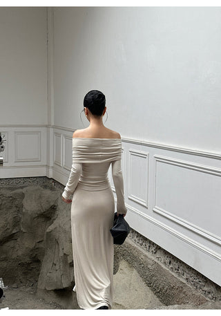 oatmeal split dress