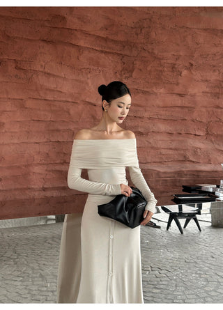 oatmeal split dress