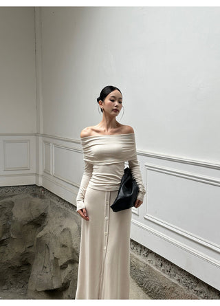 oatmeal split dress