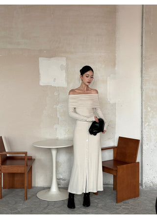 oatmeal split dress