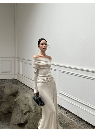 oatmeal split dress