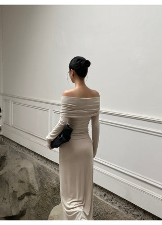 oatmeal split dress