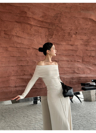 oatmeal split dress