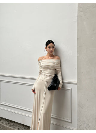 oatmeal split dress