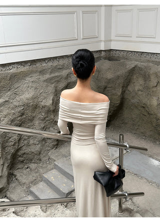 oatmeal split dress