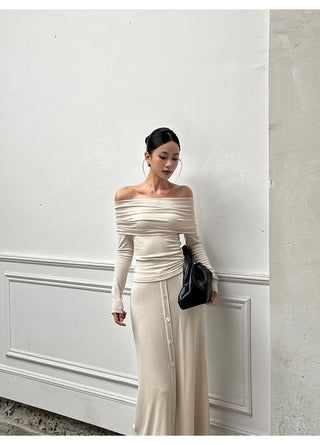 oatmeal split dress
