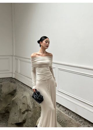 oatmeal split dress