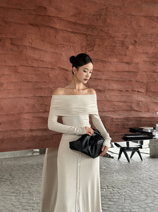 oatmeal split dress