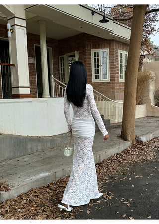 white lace dress