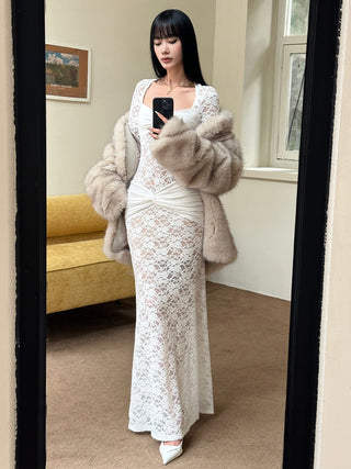 white lace dress