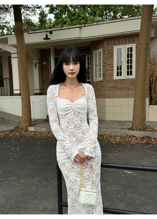 white lace dress