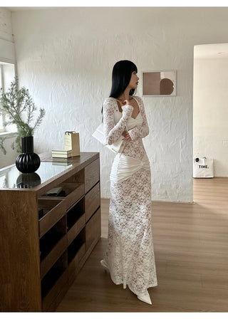white lace dress