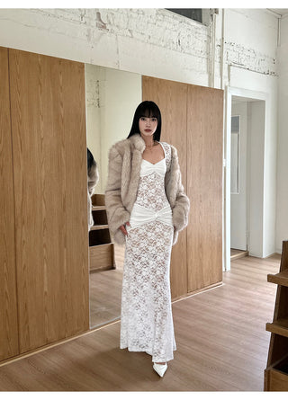 white lace dress