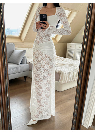 white lace dress