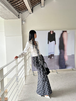 lattice fishtail dress