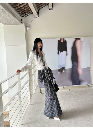 lattice fishtail dress