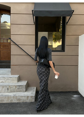 lattice fishtail dress