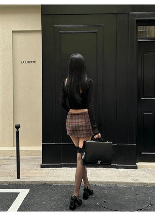 red lattice skirt