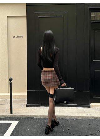 red lattice skirt