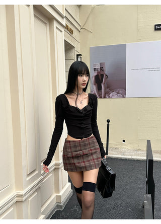 red lattice skirt