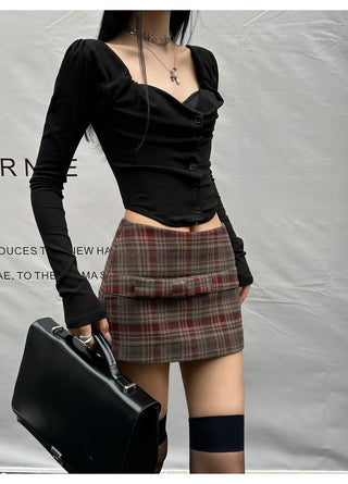 red lattice skirt