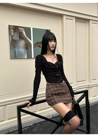 red lattice skirt