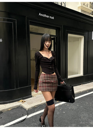 red lattice skirt