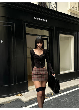 red lattice skirt